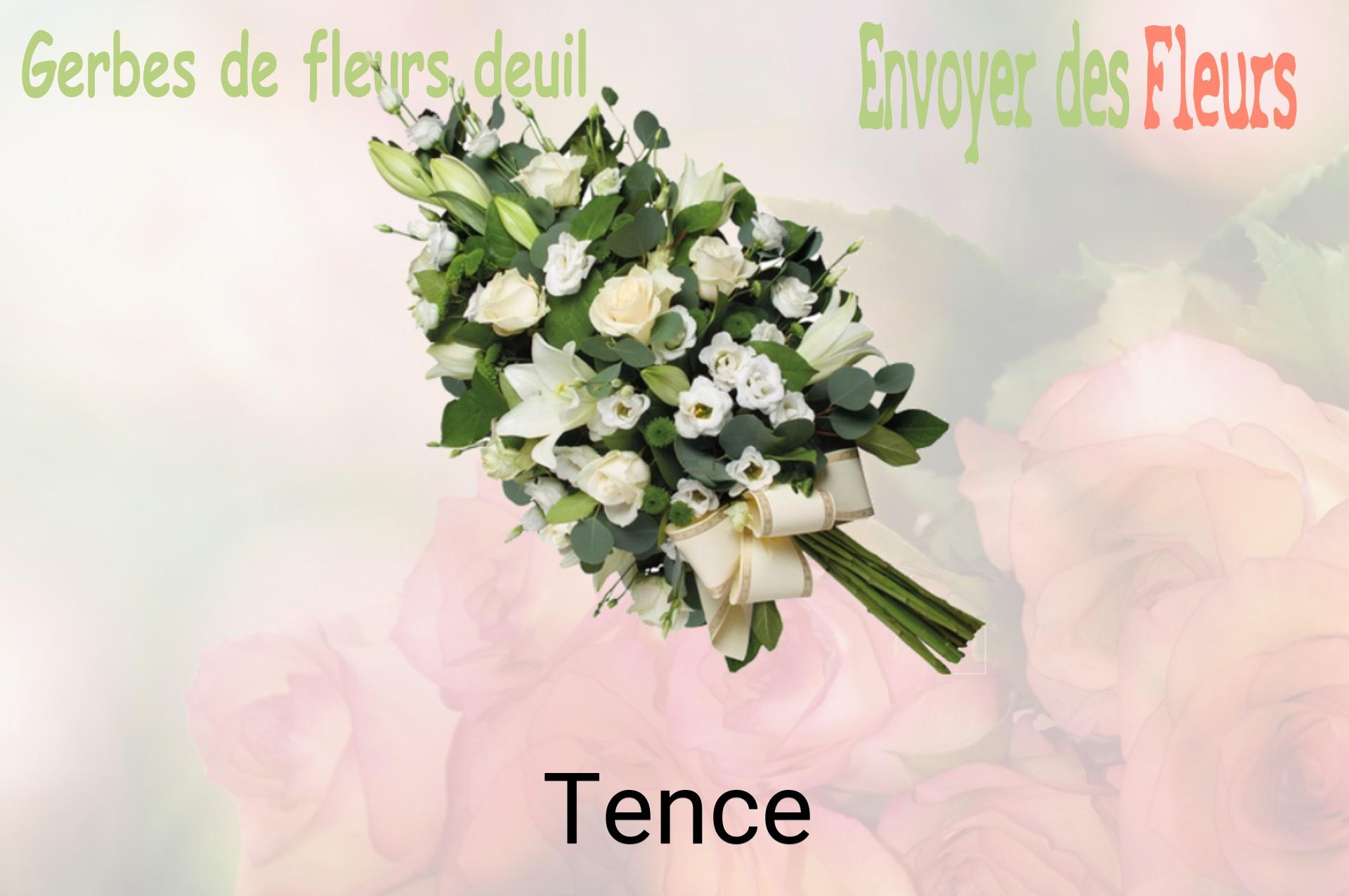 Gerbe de fleurs de deuil livrée à Tence